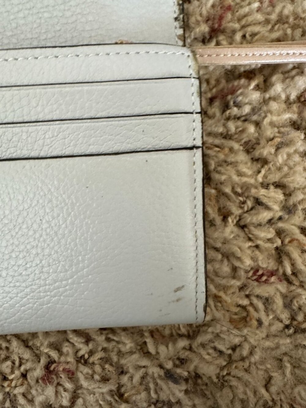 Chloé Small Leather Wallet With Tassel Detail Gold Hardware Light Gray Blue - Picture 7 of 16